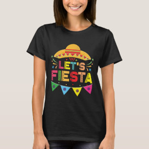 Let's Fiesta Mexico Fiesta Taco Guitar Cinco De Ma T-Shirt