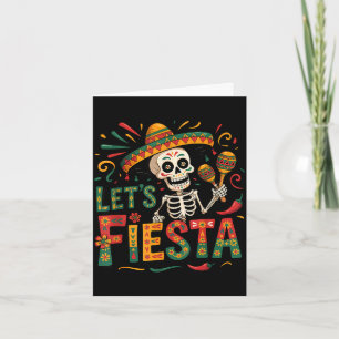 Let's fiesta party mexican 5 de mayo funny cinco card