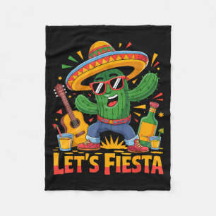 Let's fiesta party mexican 5 de mayo funny cinco fleece blanket
