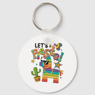 Let's Fiesta Pinata Cinco De Mayo Party Mexican Me Key Ring