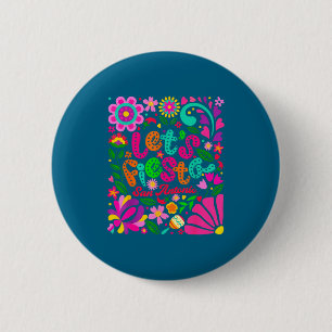 Let's fiesta san antonio cinco de mayo floral 6 cm round badge