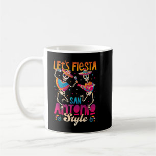 Let's Fiesta San Antonio Cinco De Mayo Mexican Ske Coffee Mug