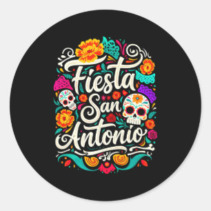 Let's fiesta san antonio texas cinco de mayo classic round sticker