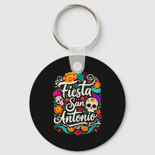 Let's fiesta san antonio texas cinco de mayo key ring