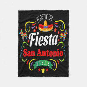 Let's Fiesta Shirt Drinking Party San Antonio Cinc Fleece Blanket