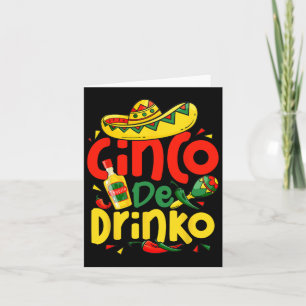 Lets Fiesta Squad Cinco Drinko 5 Cinco De Mayo Mex Card