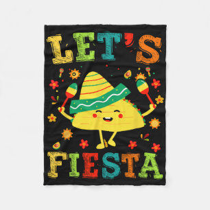 Let's Fiesta Taco Cinco De Mayo Boys Men Kids Mexi Fleece Blanket