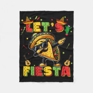 Let's Fiesta Taco Cinco De Mayo Boys Men Kids Mexi Fleece Blanket