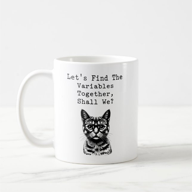 Let's Find Variables Together Math Lover Coffee Mug (Left)