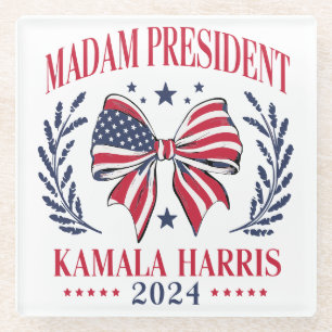 Let's finish the job Kamala Harris 2024 Vote USA Glass Coaster