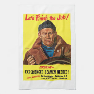 Let's Finish The Job! Tea Towel