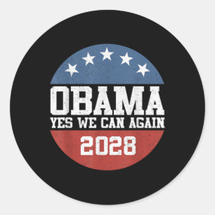 Lets Fix This Obama For President 2028 Political P Classic Round Sticker
