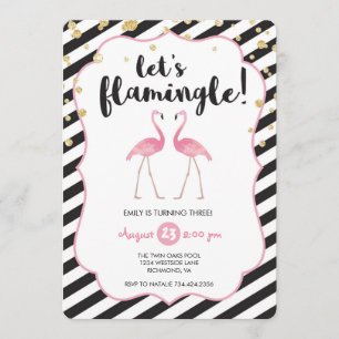 Let's Flamingle Birthday Invitation