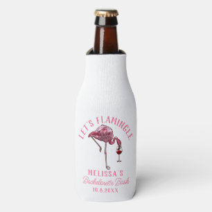 Lets Flamingle Flamingo Bachelorette Weekend Party Bottle Cooler