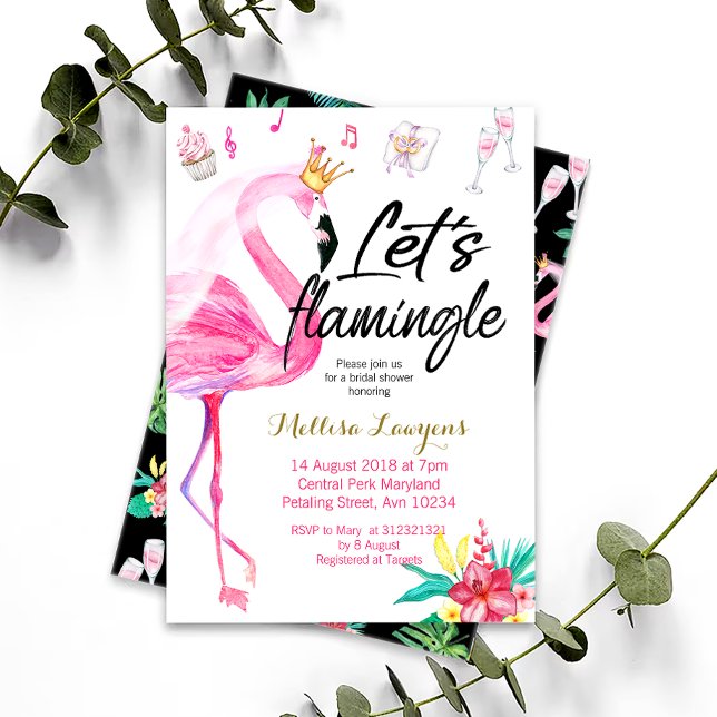 Let's Flamingle Flamingo Bridal Shower Invitation (Creator Uploaded)