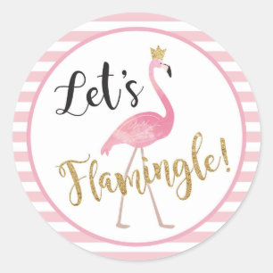 Let's Flamingle! Flamingo Sticker