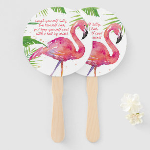 Let's Flamingle Hand Fan