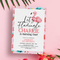 Let's Flamingle Pink Flamingo Girl 1st Birthday