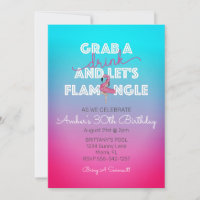 Lets Flamingle Summer Pool Party 30th Birthday Inv