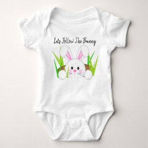 Let's Follow The Bunny Baby Bodysuit