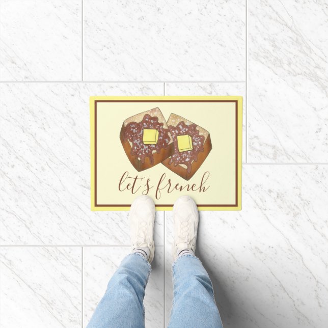 Let's French Toast Butter and Syrup Breakfast Food Doormat (Indoor)