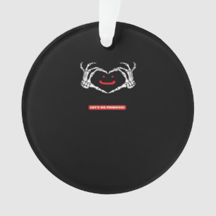 Let's Friends! Classic Skeleton Hands Heart Ornament