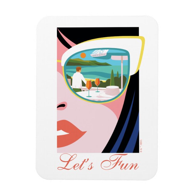 Let's Fun - The White Lotus Magnet (Vertical)