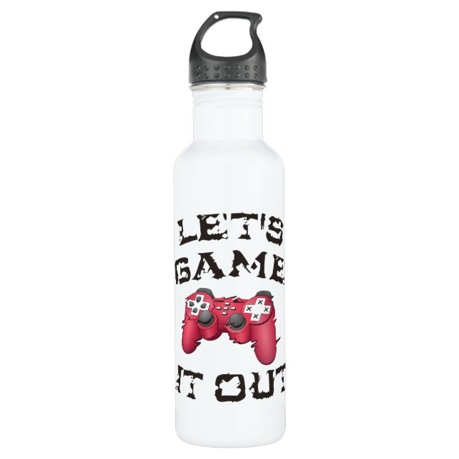 Let's game it out 710 ml water bottle (Front)