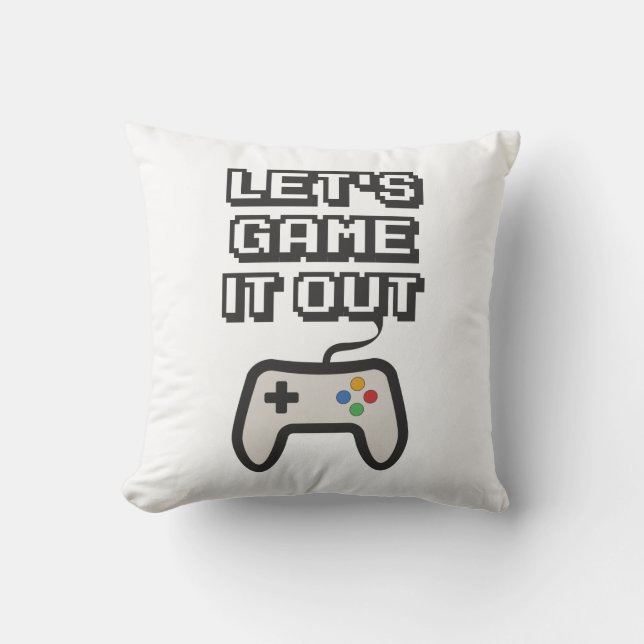 Let's game it out cushion (Front)