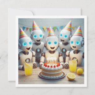 Let's gear up for robot birthday, science birthday invitation
