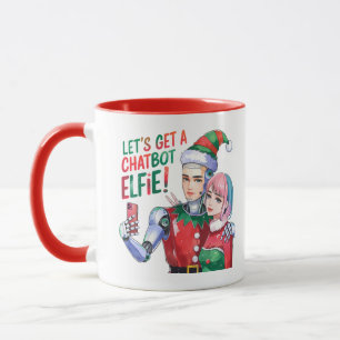 🤖Let's Get a Chatbot Elfie Funny Christmas Memes  Mug