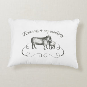 Let's Get Back to Our Sheep - Funny Vintage Farm Decorative Cushion