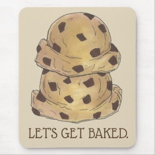 Let's Get Baked Chocolate Chip Cookie Dough Foodie Mouse Pad