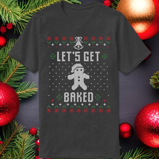 Let's Get Baked Ugly Christmas Sweater Funny (Creator Uploaded)
