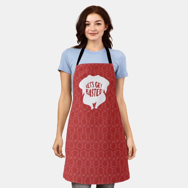 Let's Get Based Thanksgiving Apron (Worn)