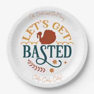 Let's Get Basted! Custom Thanksgiving Paper Plate