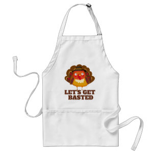 Let's Get Basted Cute Turkey Standard Apron