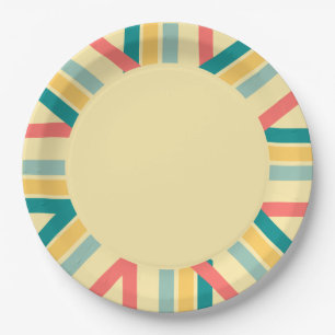 Let's Get Beachy multicolored Paper Plate