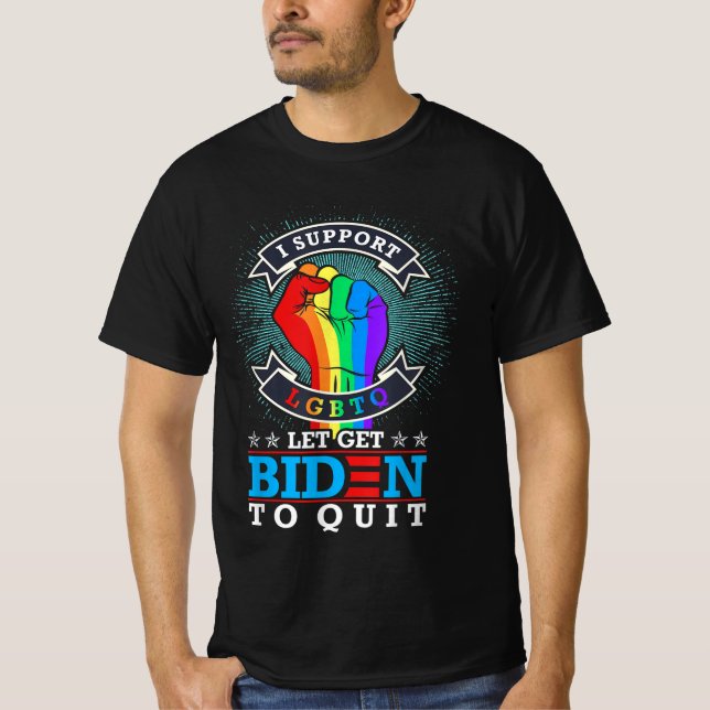 Lets get biden to quit art T-Shirt (Front)