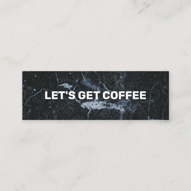 Let's Get Coffee Marble Business Card (Front)