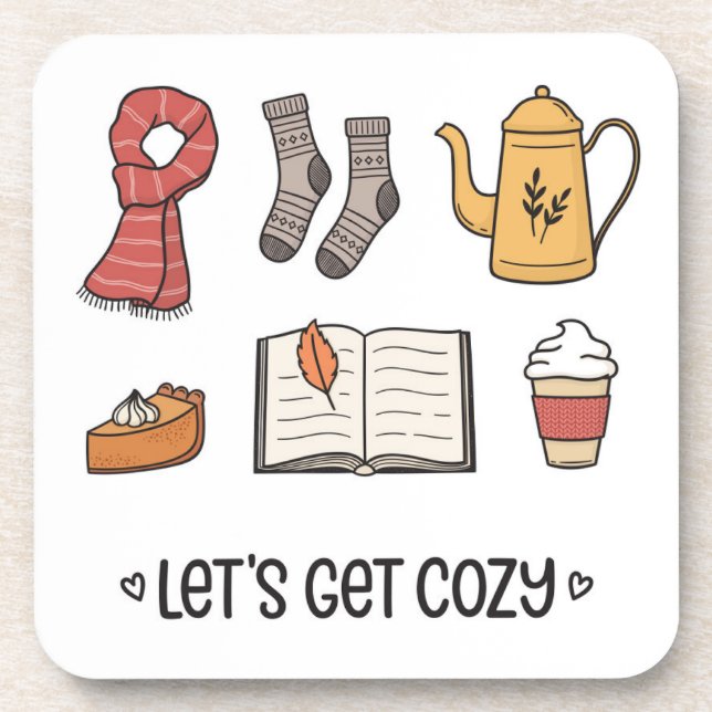 Let's Get Cosy Coaster (Front)