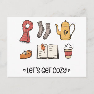 Let's Get Cosy Postcard