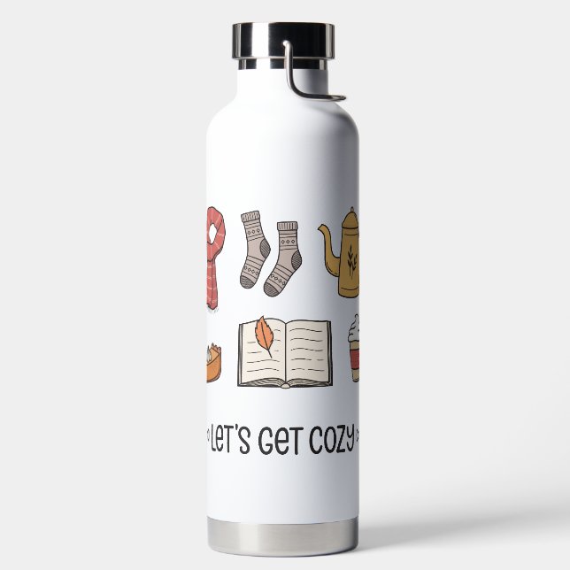 Let's Get Cosy Water Bottle (Left)