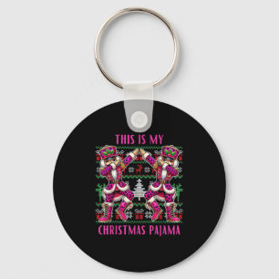 Let's Get Crackin' Funny Nutcracker Xmas Women Gir Key Ring