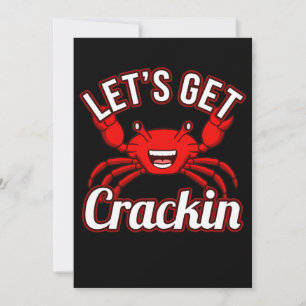 Let's Get Crackin Seafood Crabbing Crab Lobster Invitation