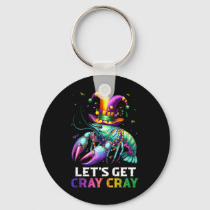 Let's Get Cray Cray Crawfish Costume Boys Men Mard Key Ring
