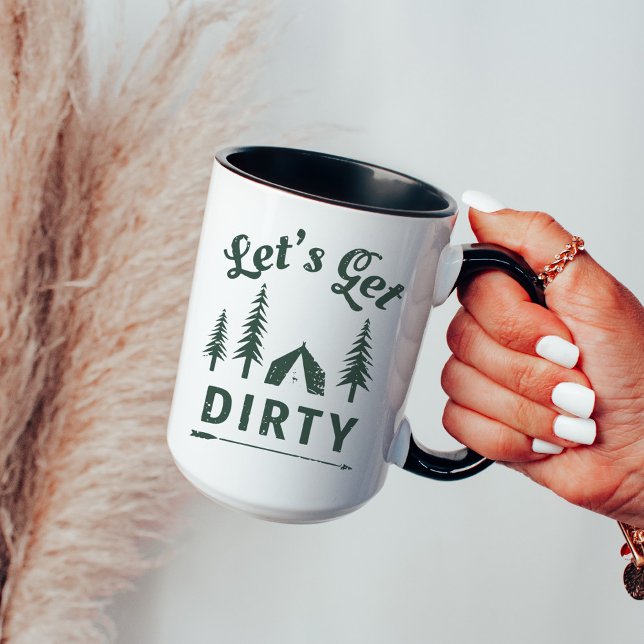 Let's Get Dirty Funny Camping Mug Gift for Him (Creator Uploaded)