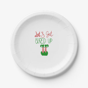 Let's Get Elfed Up Paper Plate