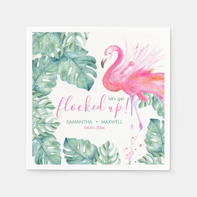 Let's Get Flocked Up Cocktail Napkin (Front)