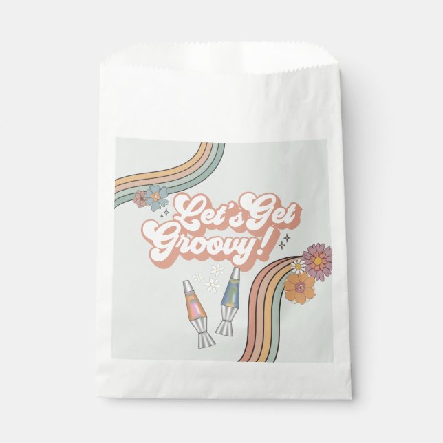 Lets Get Groovy Birthday Party Dessert Favour Bag (Front)